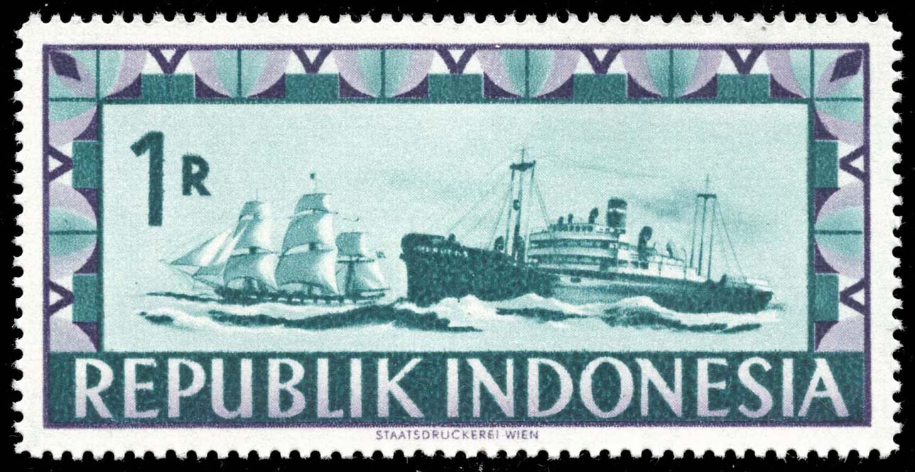 Indonesia #58 Ships; MNH
