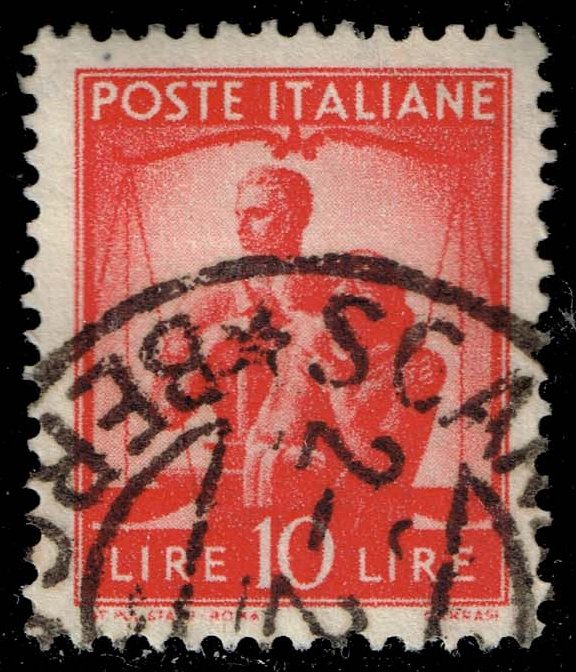 Italy #487 United Family and Scales; Used - Click Image to Close