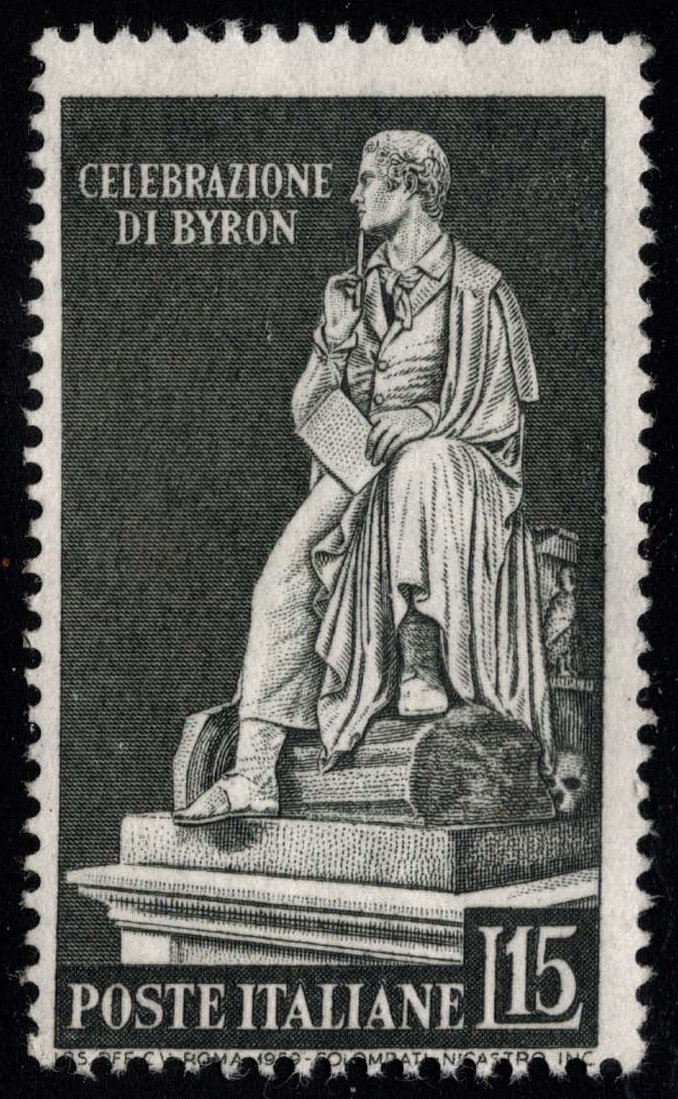 Italy #771 Statue of Lord Byron; Unused