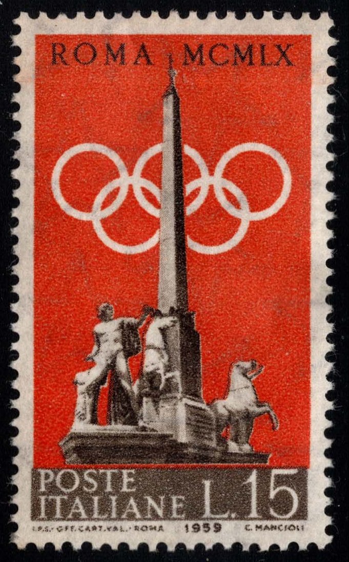 Italy #773 Olympics - Fountain of Dioscuri; Unused