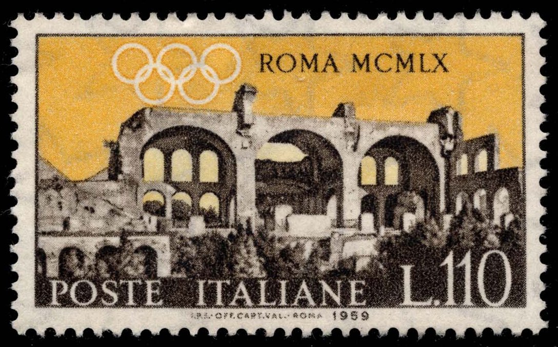 Italy #777 Olympics - Basilica od Massentius; Unused