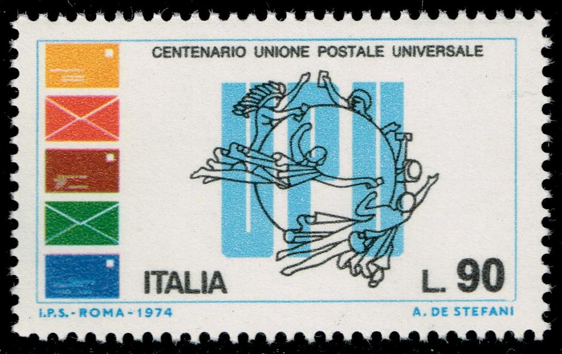 Italy #1163 UPU; Emblem and Colorful Letters; MNH