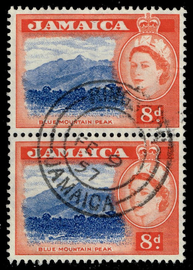 Jamaica #167 Blue Mountain Peak Pair; Used - Click Image to Close