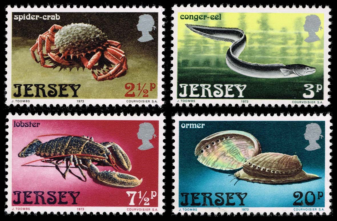Jersey #91-94 Marine Life Set of 4; MNH - Click Image to Close