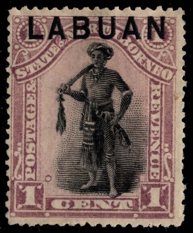 Labuan #49 Dyak Chieftain; Unused