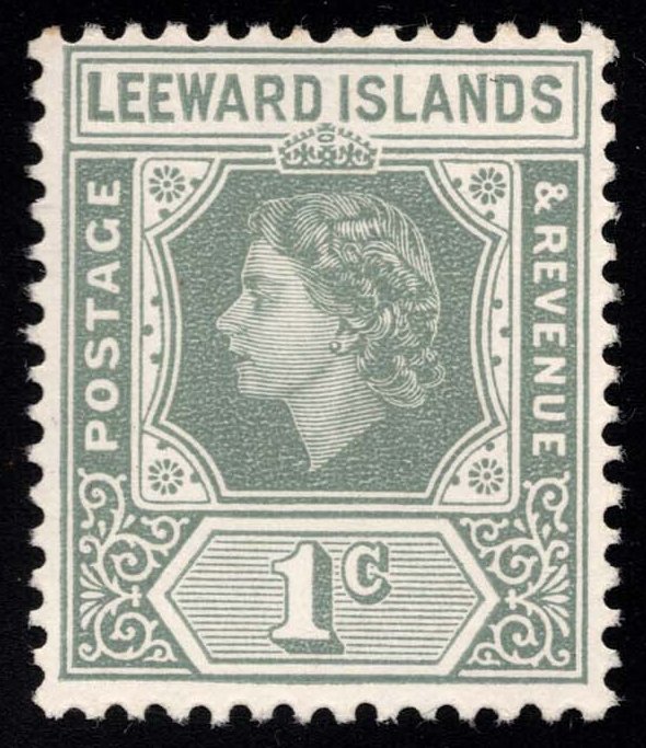 Leeward Islands #134 Queen Elizabeth II; MNH