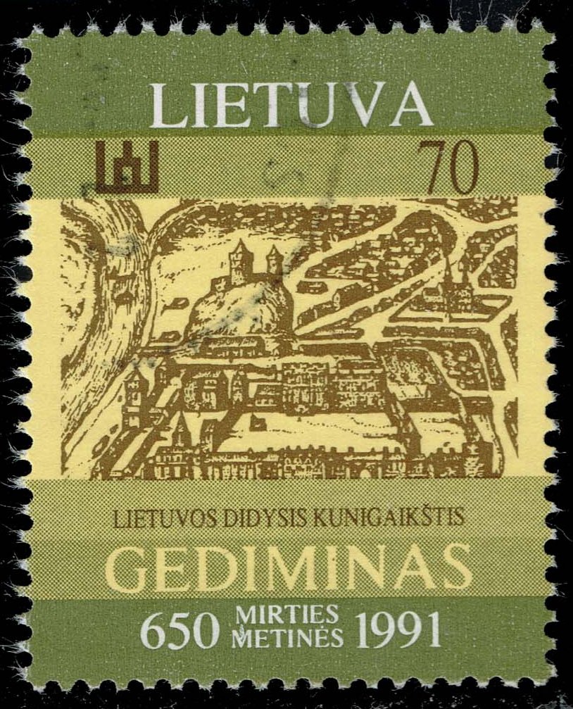 Lithuania #402 Early View of Vilnius; Used - Click Image to Close