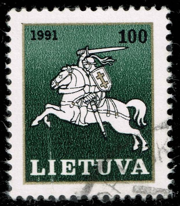 Lithuania #415 White Knight Vytis; Used