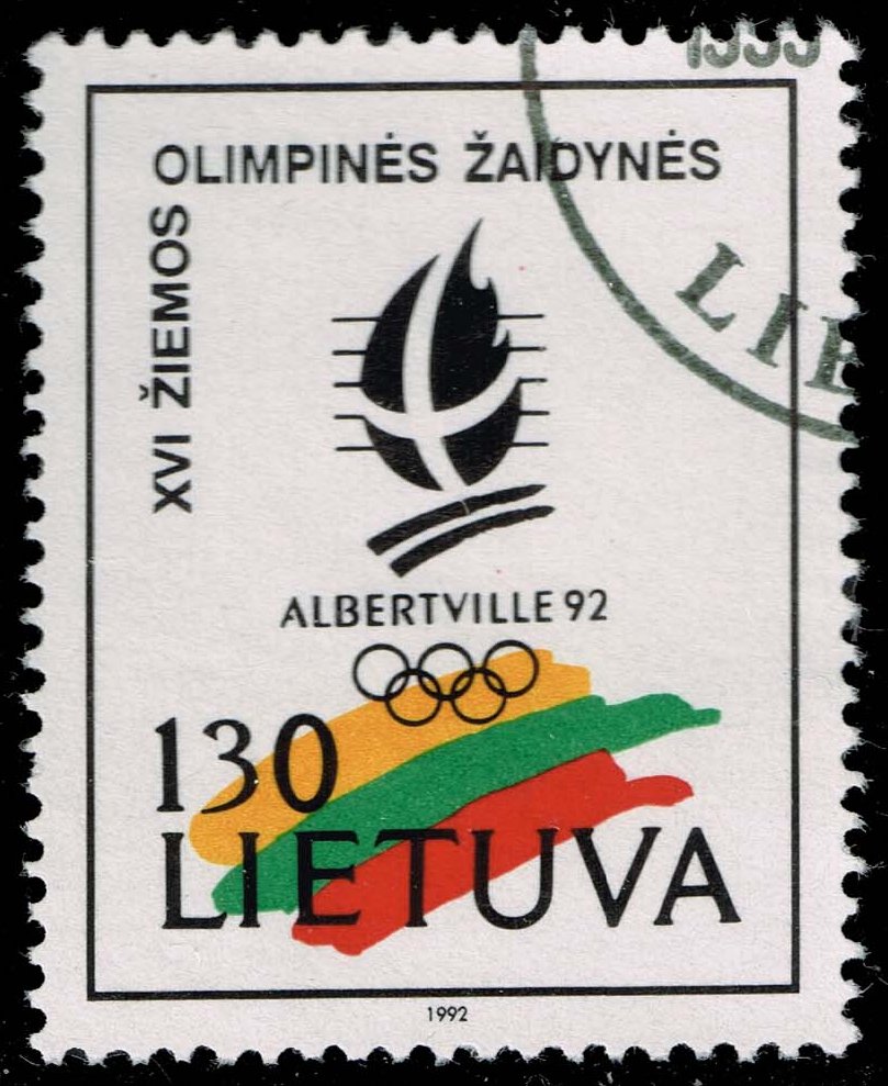 Lithuania #423 Albertville Olympics Emblem; Used