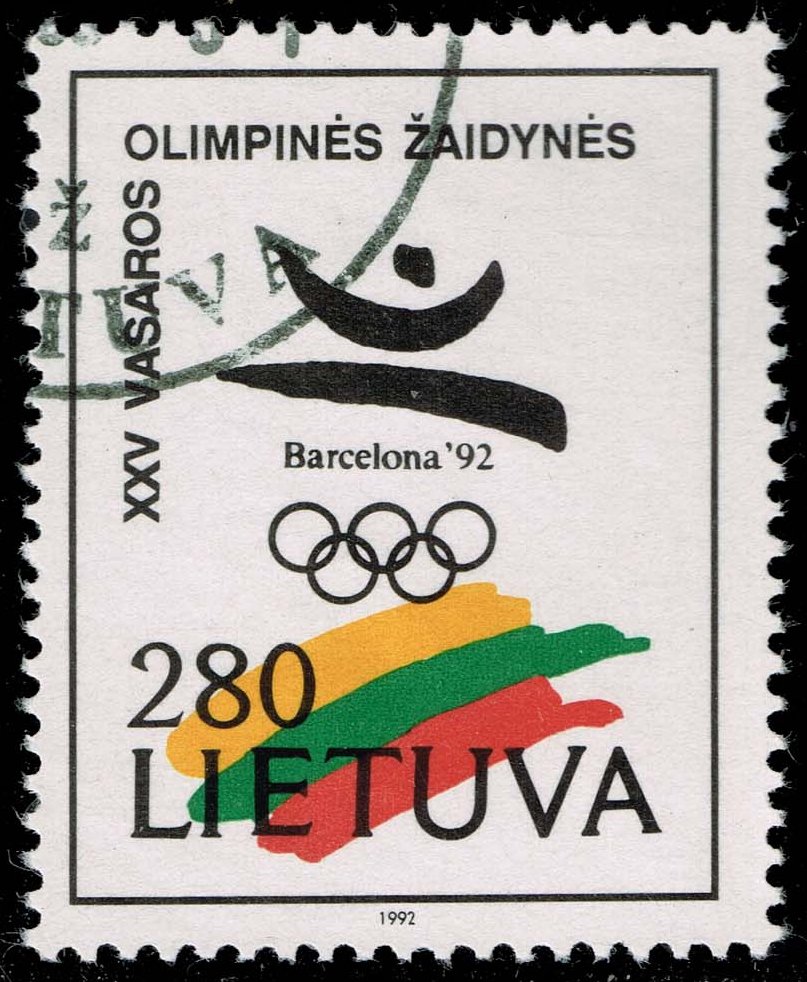 Lithuania #424 Barcelona Olympics Emblem; Used