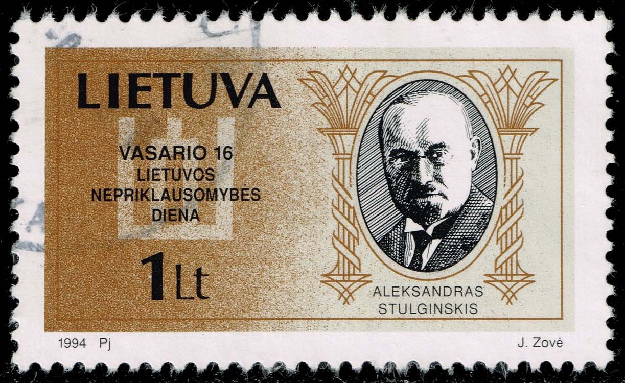 Lithuania #480 Aleksandras Stulginskis; Used