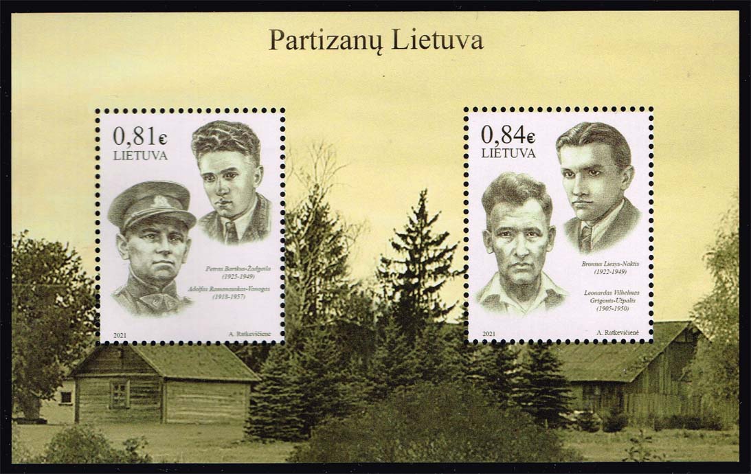 Lithuania #1179 Partisans Souvenir Sheet; MNH