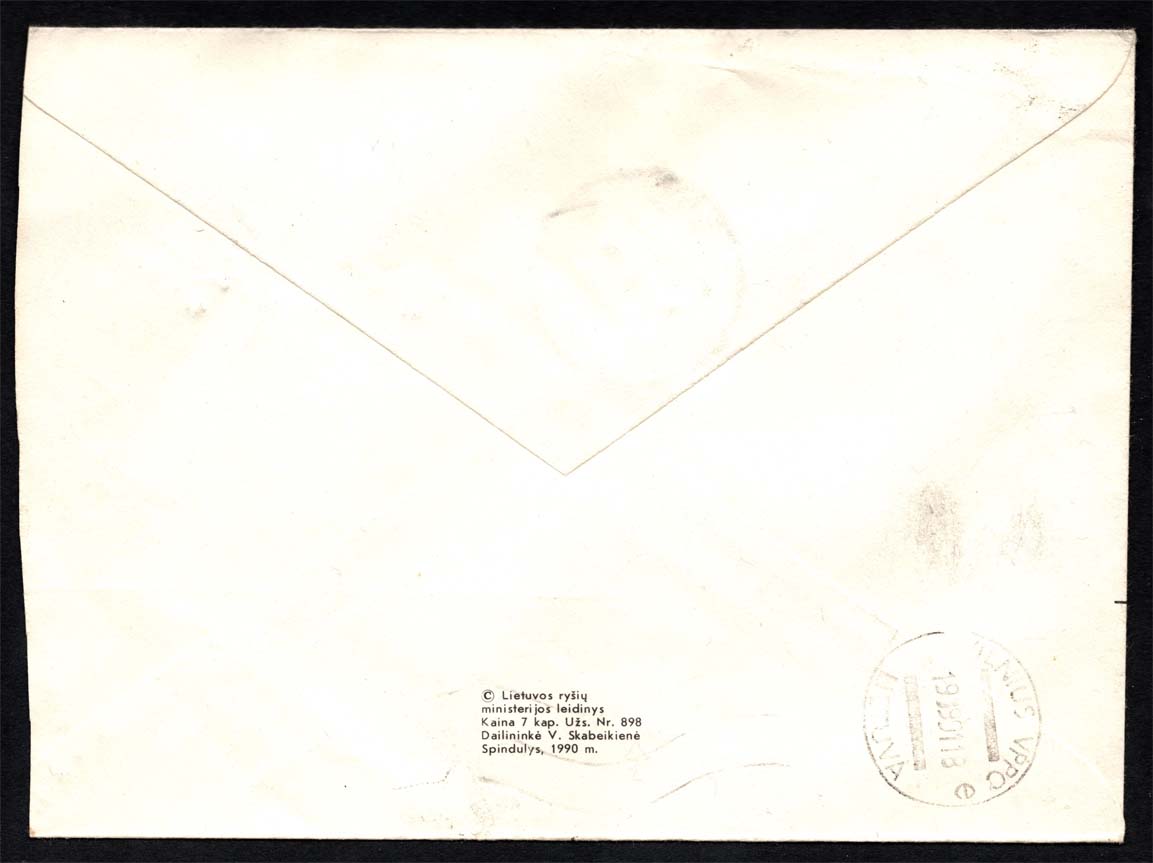 Lithuania Mi#U2I Angel; Used with Additional Franking