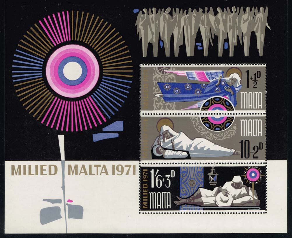 Malta #B9a Christmas Souvenir Sheet; MNH