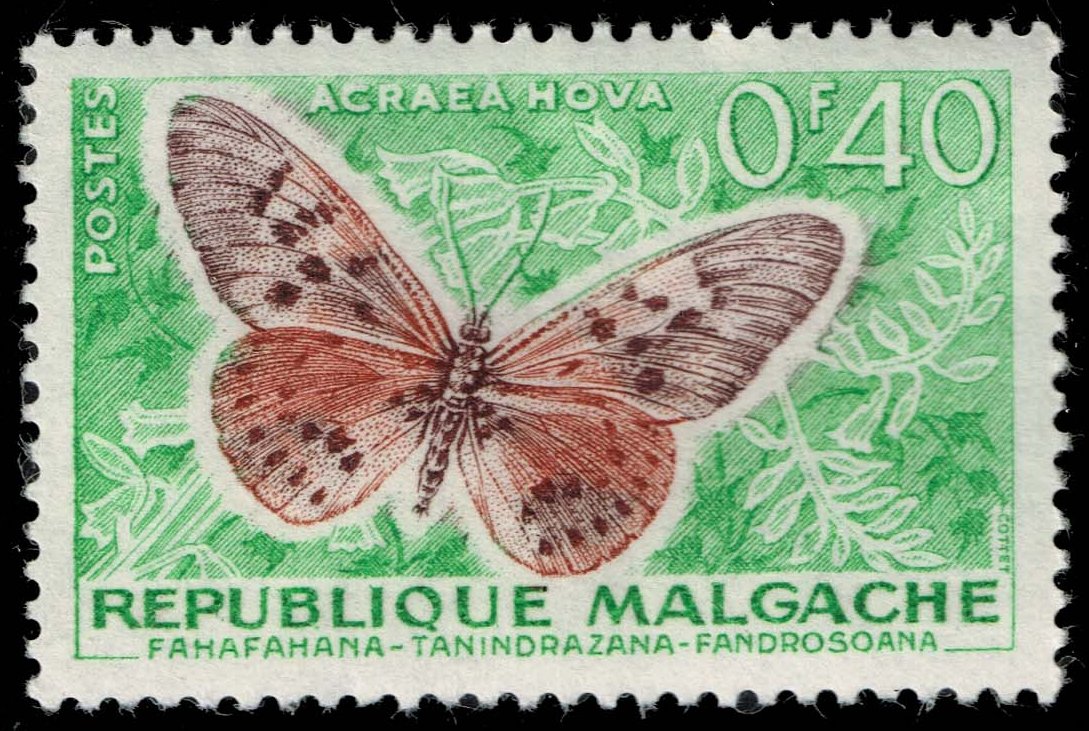 Malagasy Republic #307 Garden Acraea Butterfly; MNH