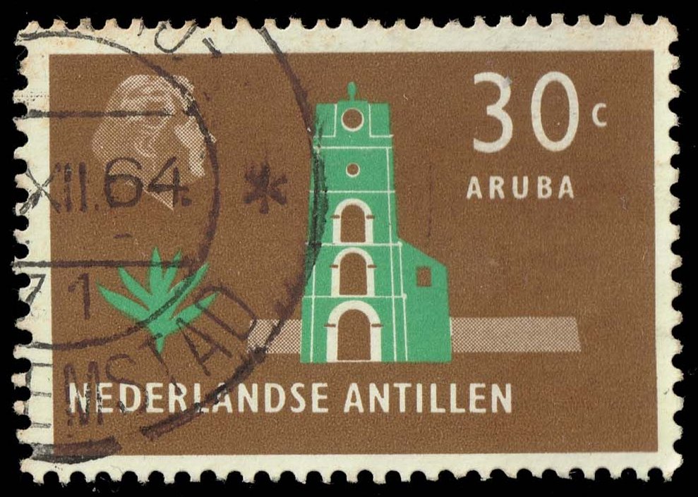 Netherlands Antilles #250 Fort Willem III - Aruba; Used - Click Image to Close