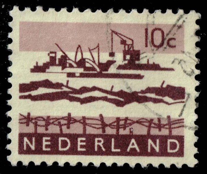 Netherlands #402 Dredging in Delta; Used - Click Image to Close