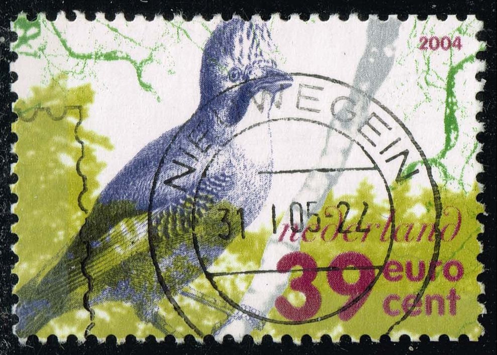 Netherlands #1175b Eurasian Jay; Used - Click Image to Close