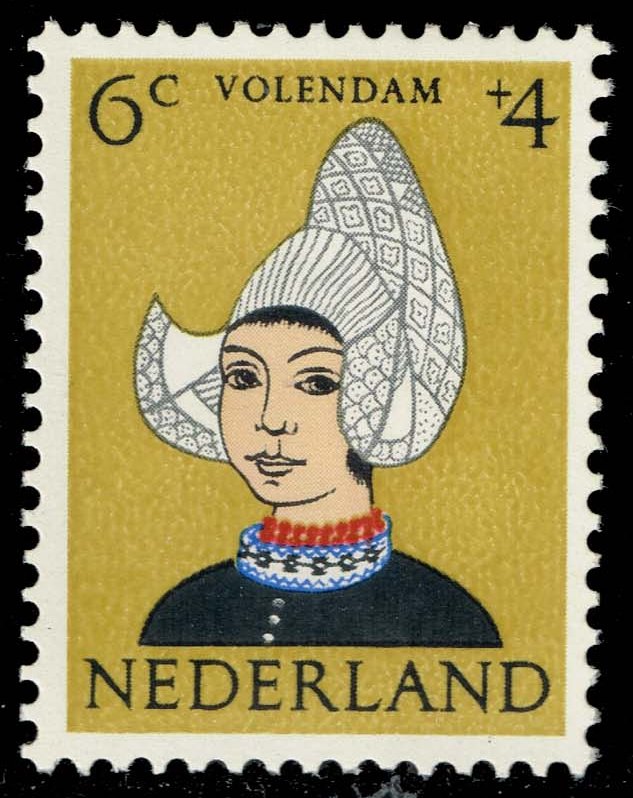 Netherlands #B349 Girl from Volendam; Unused - Click Image to Close
