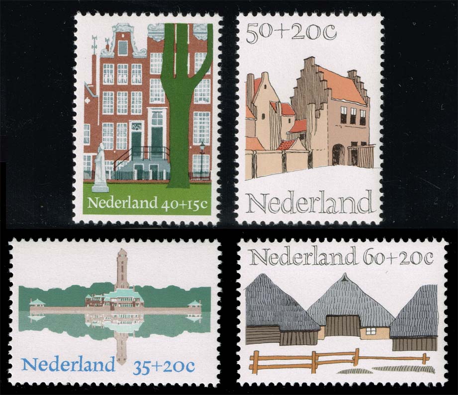 Netherlands #B509-B512 Architecture Set of 4; MNH