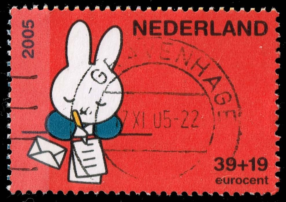 Netherlands #B745d Miffy Writing Letter; Used