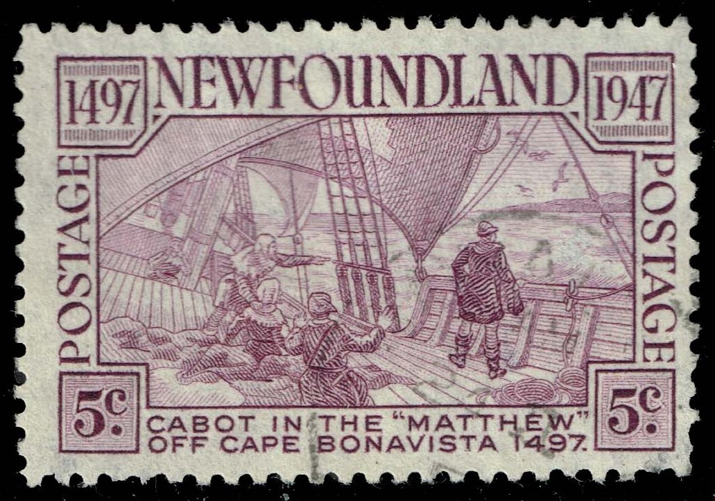 Newfoundland #270 Deck of the Matthew; Used - Click Image to Close