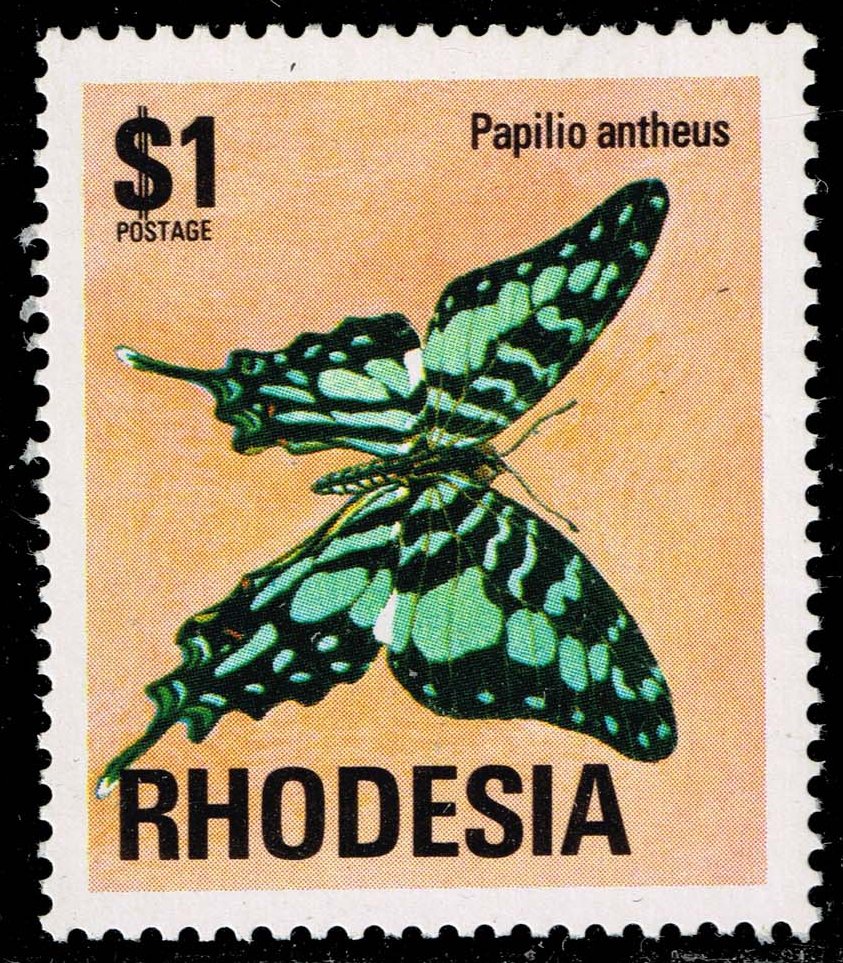 Rhodesia #346 Striped Swordtail Butterfly; MNH - Click Image to Close