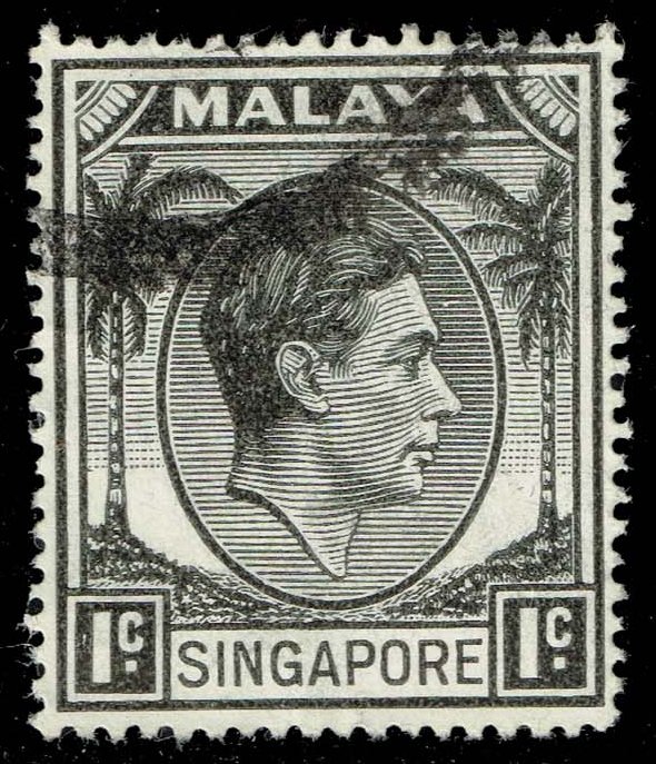 Singapore #1a King George VI; Used
