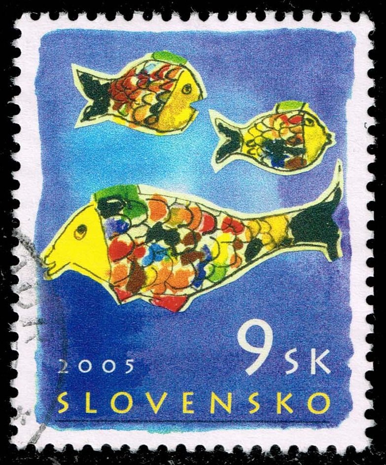 Slovakia #481 Fish; Used - Click Image to Close