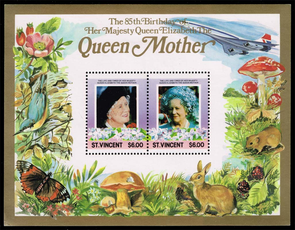 St. Vincent #867 Queen Mother Souvenir Sheet; MNH