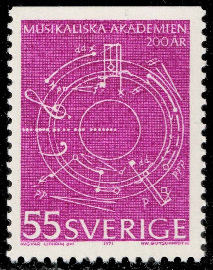 Sweden #891 Abstract Music; MNH