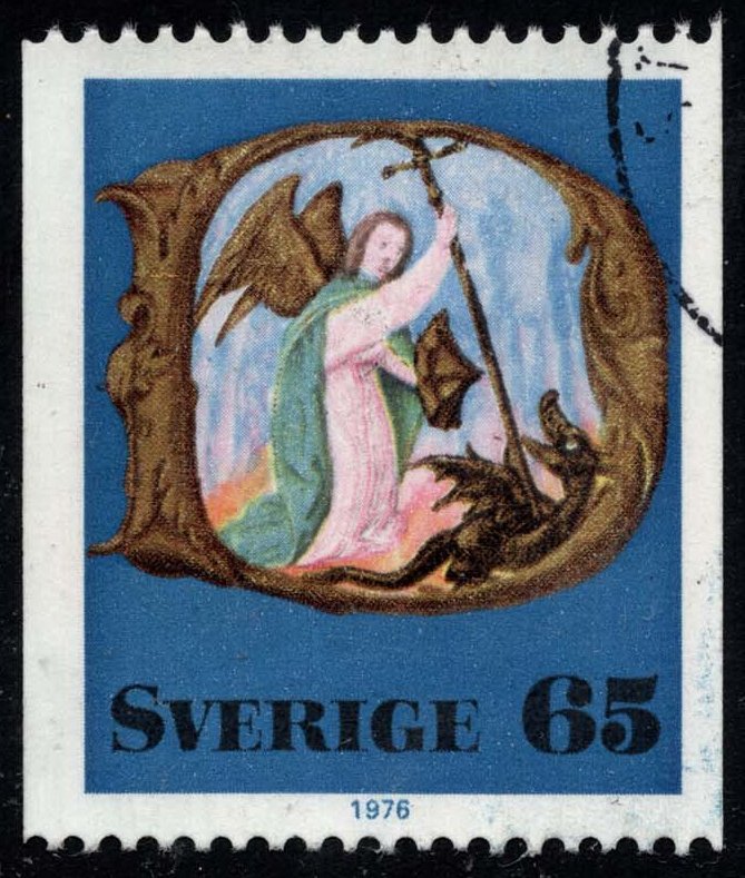 Sweden #1187 Archangel Michael; Used