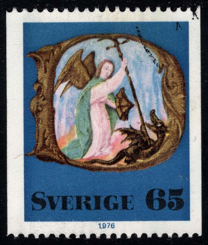 Sweden #1187 Archangel Michael; Used