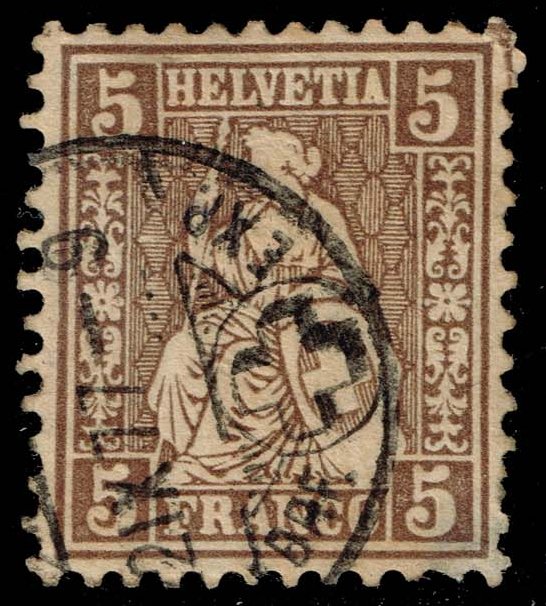 Switzerland #43 Helvetia; Used - Click Image to Close