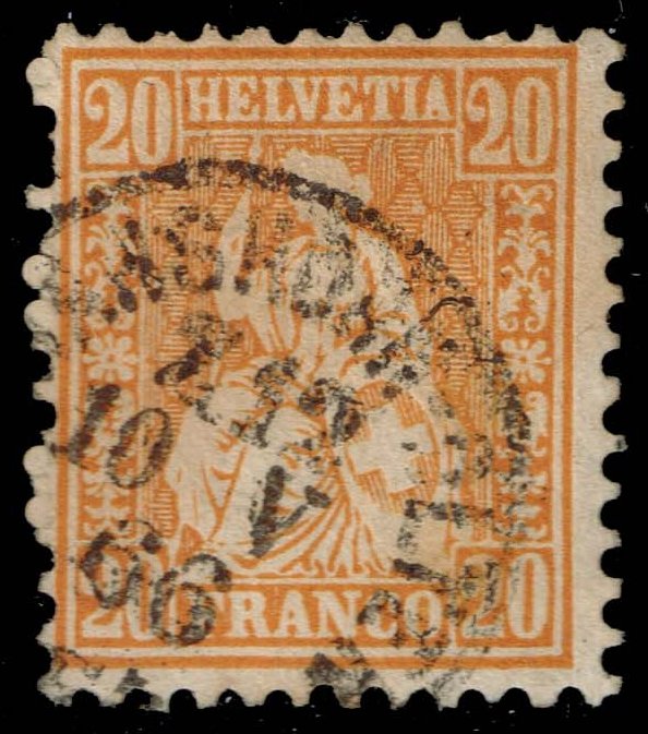 Switzerland #45 Helvetia; Used - Click Image to Close