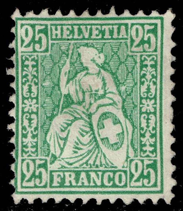 Switzerland #55 Helvetia; Unused - Click Image to Close