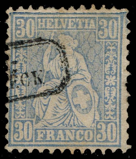Switzerland #56 Helvetia; Used - Click Image to Close