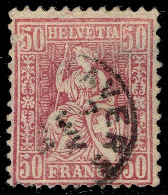 Switzerland #59 Helvetia; Used - Click Image to Close