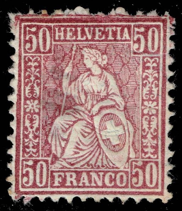 Switzerland #67 Helvetia; Unused - Click Image to Close