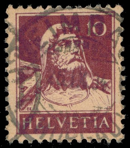 Switzerland #169c William Tell - Grilled Gum; Used
