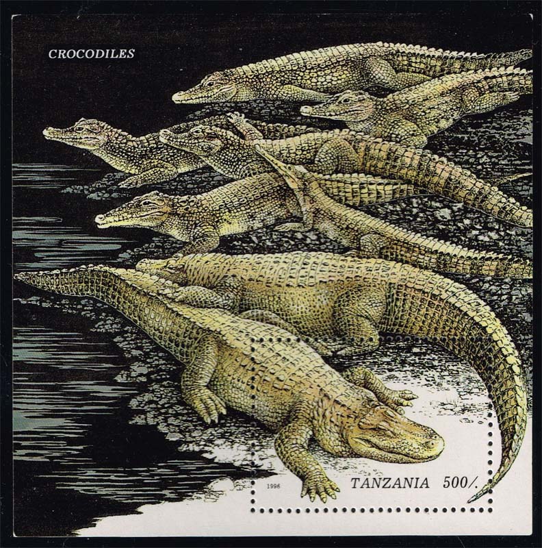 Tanzania #1470 Crocodiles Souvenir Sheet; MNH