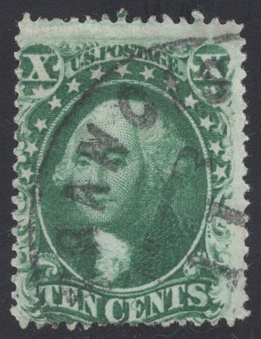 US #35 George Washington Type V - Curl in E Variety; Used