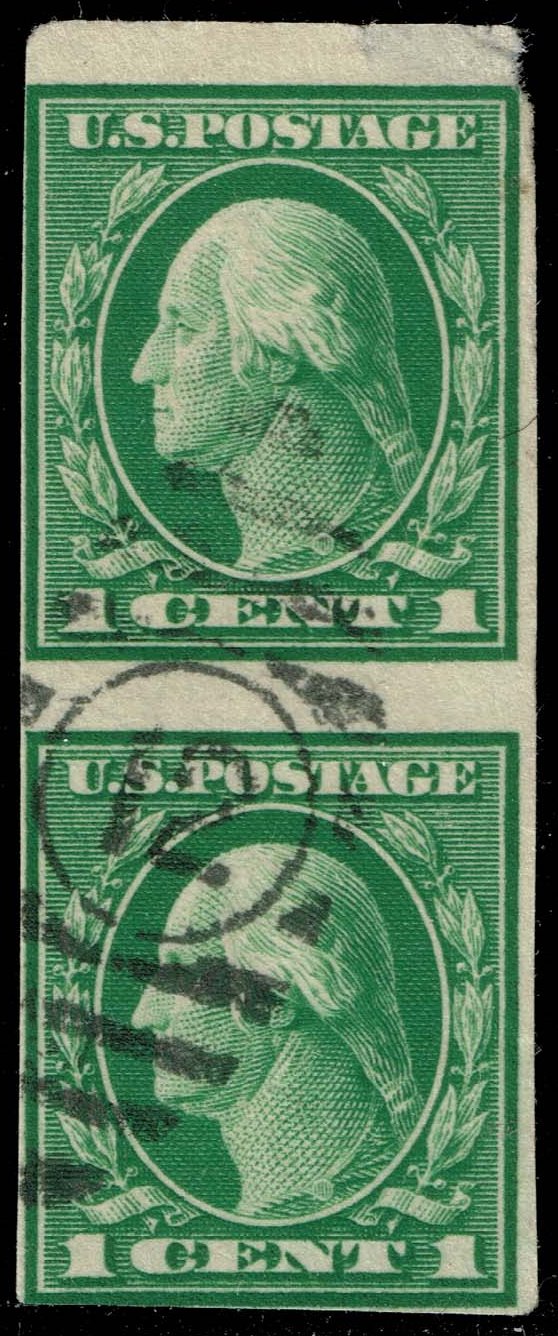 US #481 George Washington Pair; Used