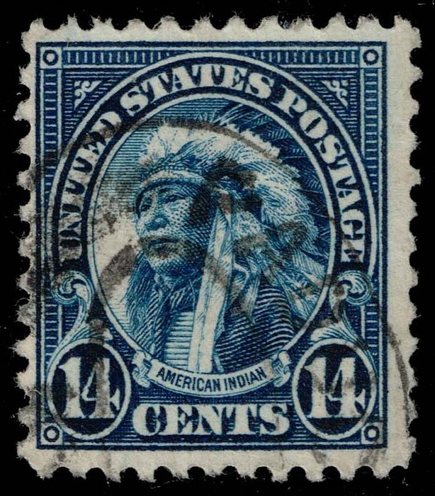 US #565 American Indian; Used