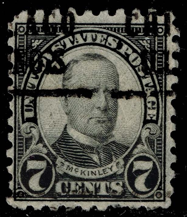 US #588 William McKinley Precancel; Used