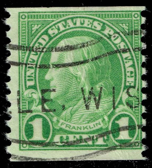 US #597 Benjamin Franklin; Used - Click Image to Close