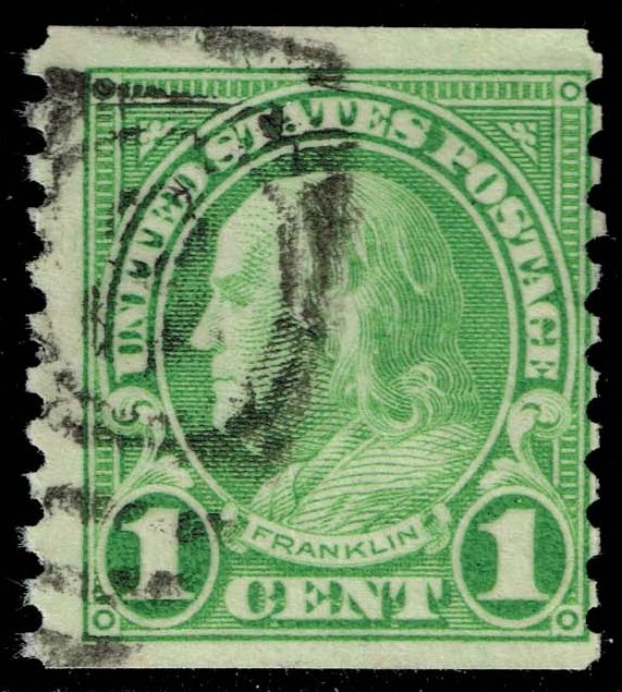 US #597 Benjamin Franklin; Used - Click Image to Close