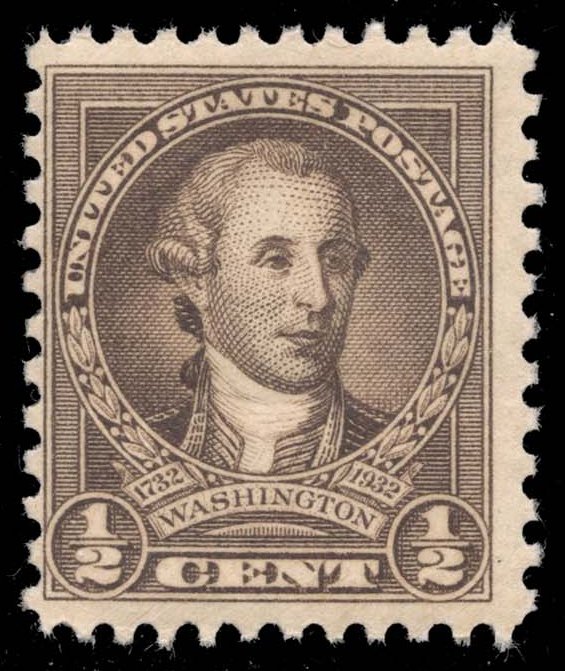 US #704 George Washington - by Charles Wilson Peale; Unused