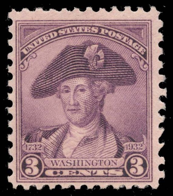 US #708 George Washington - by Charles Wilson Peale; Unused