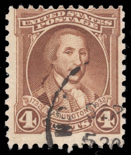 US #709 George Washington - by Charles Peale Polk; Used